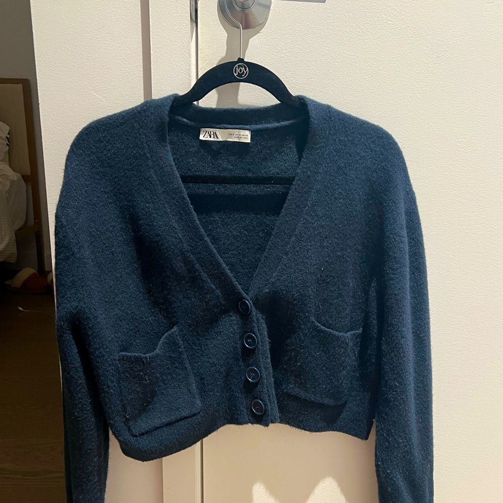 ZARA navy cardigan
